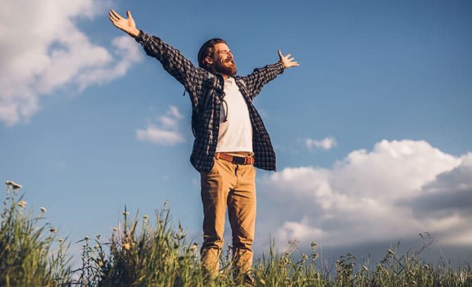 Image of a patient being happy with the care they are receiving